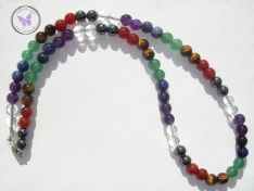Classical Chakra Necklace with Silver Clasp